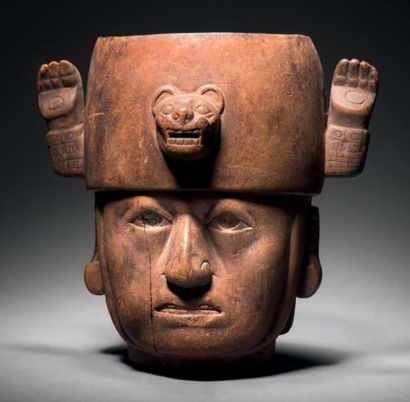 null VASE-PORTRAIT
Culture Tiahuanaco, Pérou
Horizon moyen, 700-1000 ap. J.-C.
Bois...