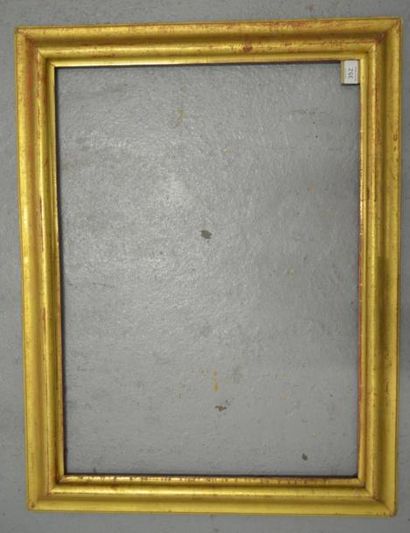 null CADRE À PROFIL RENVERSÉ en bois mouluré et doré. XIXe siècle.
49,2 x 67,7 cm...