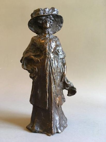 null Domenico Mastroianni (1876-1962) Elégante Bronze à patine brune
H: 27 cm