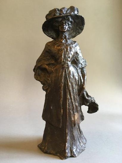 null Domenico Mastroianni (1876-1962) Elégante Bronze à patine brune
H: 27 cm