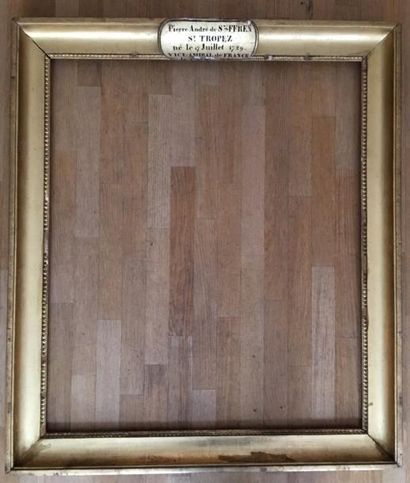 null Grand cadre à cartouche Néoclassique Fin XVIIIe 107 x 91 cm - Profil: 10 cm