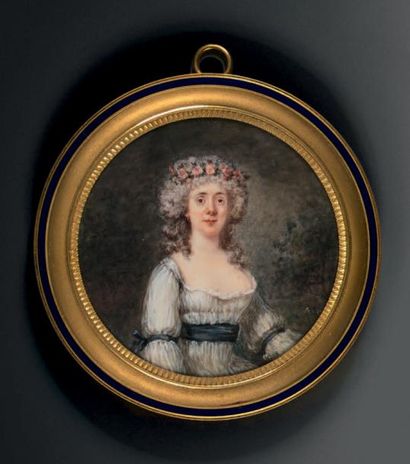 MOTELEY (ou MOTELET) (Actif en 1789 - début du XIXe siècle) 
Portrait de femme de...