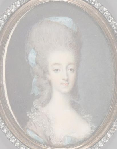 Antoine VESTIER (Avallon, 28 avril 1740 - Paris, 24 décembre 1824) 
Portrait de Marie-Thérèse...