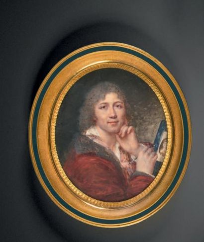 Pierre CHASSELAT (Paris, vers 1748 - Paris, 1814) 
Autoportrait de l'artiste exécutant...