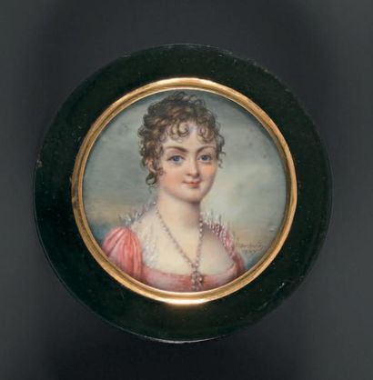 Bouchardy (Lyon? - Paris, actif entre 1808 et 1840) 
Portrait de Mademoiselle Van...