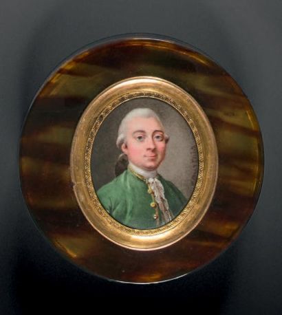 Nicolas-André COURTOIS (Paris, 1734 - Paris, 1806) 
Portrait d'un homme de qualité...