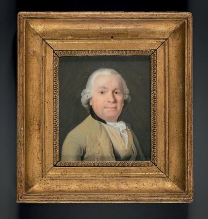 Attribué à Jacques Lemoine (1751 - 1824) 
Portrait d'un gentilhomme en buste vers...