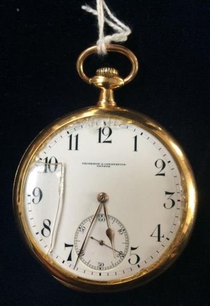 VACHERON & CONSTANTIN No. 223538/360560.
Montre de poche en or jaune 18k (750). Boîtier...