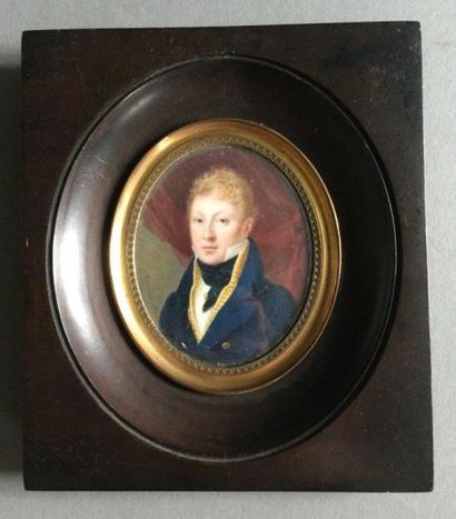 JEAN FRANÇOIS JOSEPH SIEURAC (1781 - 1832) Portrait d'homme en redingote, en buste,...