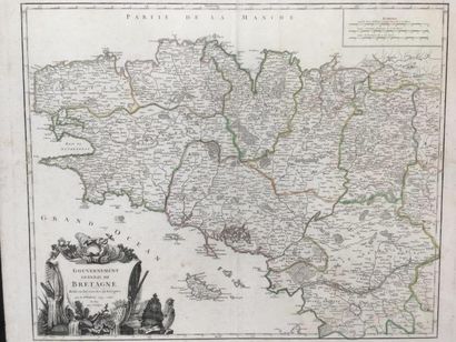 null Carte géographie du Gouvernement Général de Bretagne par ROBERT