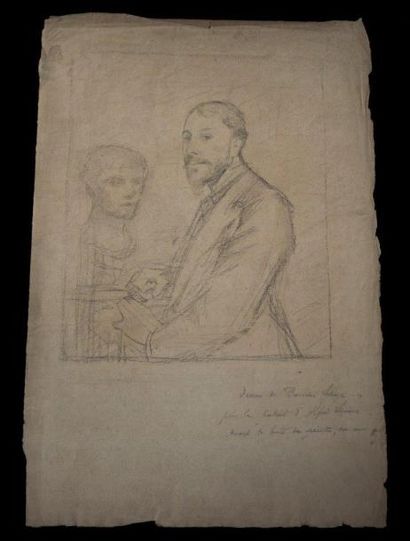 Jules BASTIEN-LEPAGE (1848 -1884) Portrait d'Alfred Lenoir
Graphite sur papier
46,5...