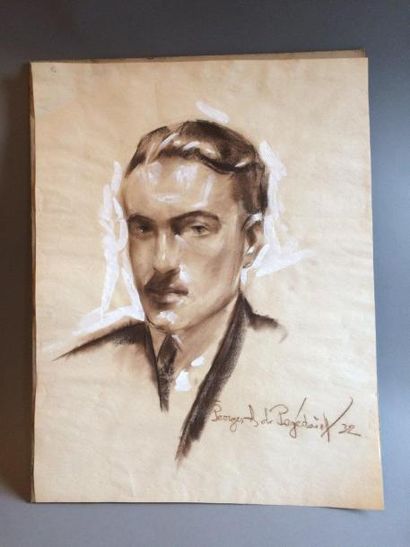 Georges de POGEDAIEFF (1897-1971) Portrait de Edmond-Maximilien DESPORTES DE LINIERES
Dessin...