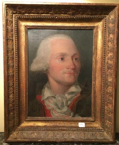ECOLE FRANÇAISE FIN XVIIIe SIÈCLE «Portrait d'un homme en buste»
Huile sur toile...