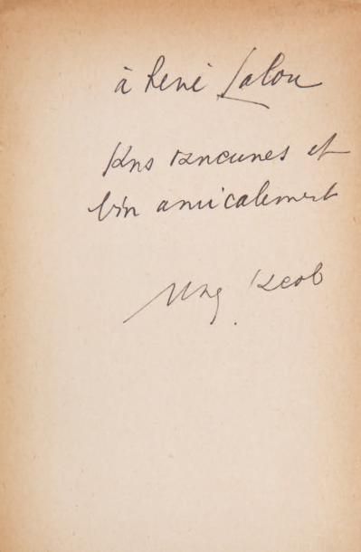 JACOB Max. LE CABINET NOIR. Paris, Gallimard, 1928. In-12 broché.
Edition en grande...