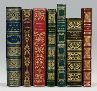 BÉRANGER (Pierre-Jean de) Oeuvres complètes. Paris, Perrotin, 1834-1835. 5 volumes...