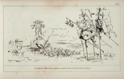 DORÉ (Gustave) Les Travaux d'Hercule. Paris, Aubert, s.d. [1847]. In-8 oblong, demi-maroquin...