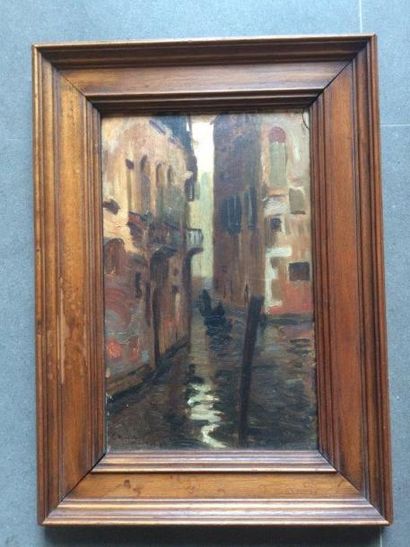 null C. MEYER 

Canal à Venise 

Signé, daté 1910 et situé en bas à gauche 

23,7...