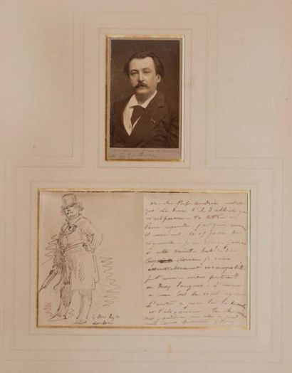 DORE Gustave. Portrait photographique signé, daté 1880 et dédicacé à sa filleule...