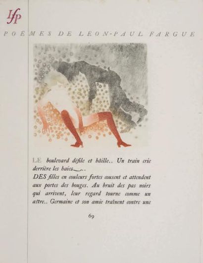 FARGUE (Léon Paul). Poèmes. Paris, Gallimard, 1943. In-4, en feuilles, emboîtage.
Eaux-fortes...