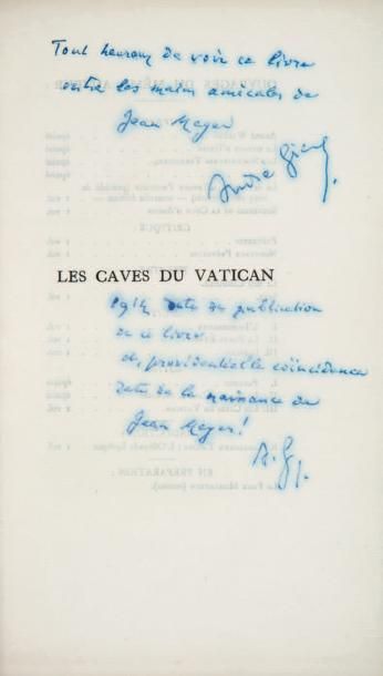 GIDE (André). Les Caves du Vatican. Sotie par l'auteur de Paludes. Paris, N.R.F.,...