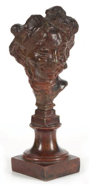 ANTOINE BOURDELLE (1861-1929) Rieuse au grand chignon, 1890 Bronze à patine brun-rouge...