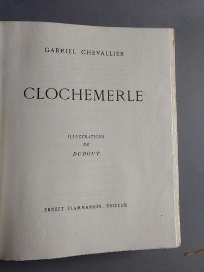 null CHEVALLIER (Gabriel). Clochemerle. Paris, Ernest Flammarion, 1945. In-4, broché,...