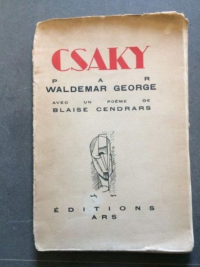null GEORGE Waldemar. Csaky. Avec un poème de Blaise Cendrars. Paris, Editions Ars,...