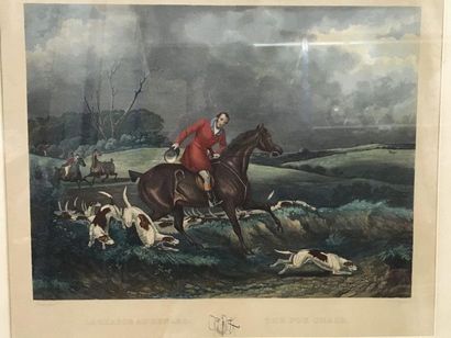 null Joseph Mallord William TURNER (1775-1851) Gravé par VOGEL La chasse au renard...