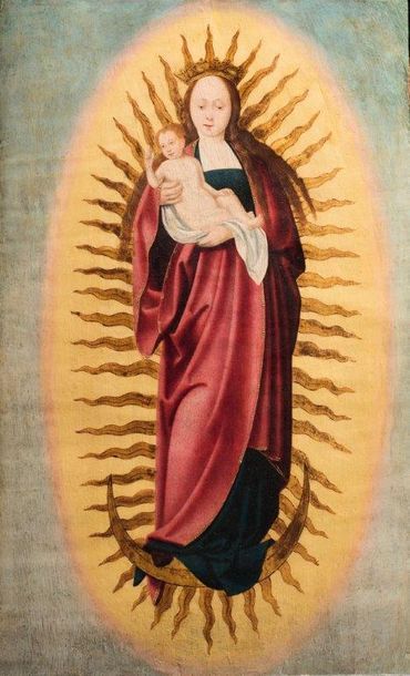 null ECOLE ALLEMANDE VERS 1490 La Vierge de l’Immaculée Conception dans une mandorle...