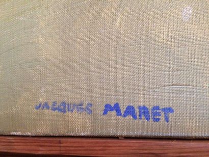 null Jacques MARET (1900-1980) Composition abstraite Huile sur toile signée en bas...