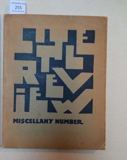 null REVUE. THE LITTLE REVIEW. MISCELLANY NUMBER. New York, hiver 1922. Grand in-8...
