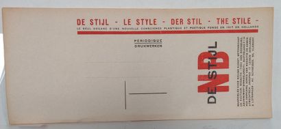 null REVUE. DE STIJL. BANDEAU ORIGINAL. Leyden, 1925. 15,5 x 36,5 cm.
Feuillet imprimé...