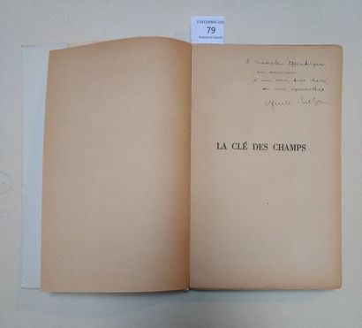 BRETON André LA CLÉ DES CHAMPS. Paris, Sagittaire, 1953. Grand in-8, broché, complet...