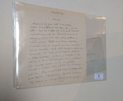 CÉSAIRE Aimé DEUX LETTRES AUTOGRAPHES SIGNÉES À JEAN-LOUIS BÉDOUIN. Juin-juillet...