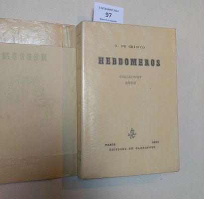 CHIRICO GIORGIO de HEBDOMEROS le peintre et son génie chez l'écrivain. Paris, Éditions...