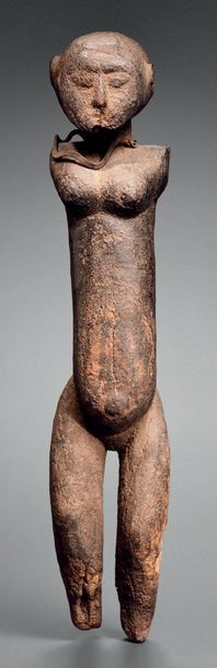 null STATUE FÉMININE LOBI, STYLE BIRIFOR, BURKINA FASO
Bois et fer
H. 66 cm
LOBI...