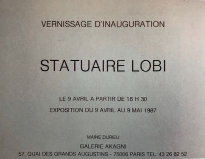 null STATUETTE BUTHIB LOBI, STYLE DAGARA-LOBR, BURKINA FASO
Bois
H. 17 cm
LOBI FIGURE...