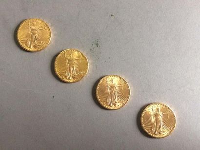 null 11 pièces en or 20 dollars USA 1927 et 1928