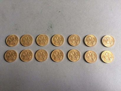 null 26 pièces en or Grande-Bretagne, Victoria, Edouard VII et George V 1891-189...