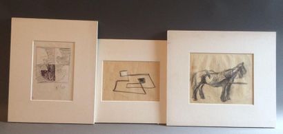 null ANTOINE MINARTZ (1870-1948)
Ensemble de deux dessins :
- Scène de bord de mer...