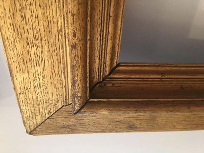 null Cadre à profil renversé en chêne doré Epoque XIXe siècle La vue : 34 x 26 cm...