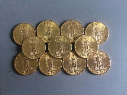 null 21 pièces en or 20 dollars USA 1924