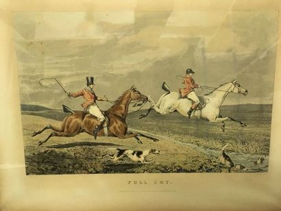 Henry Thomas ALKEN (1785-1851) Gravé par BENTLEY Ensemble de quatre gravures chasse...