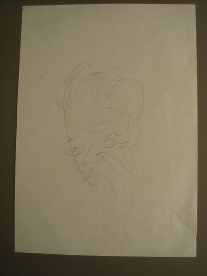 Ladislas KIJNO (1921-2012) Portrait de femme
Crayon sur feuille de papier signé,...