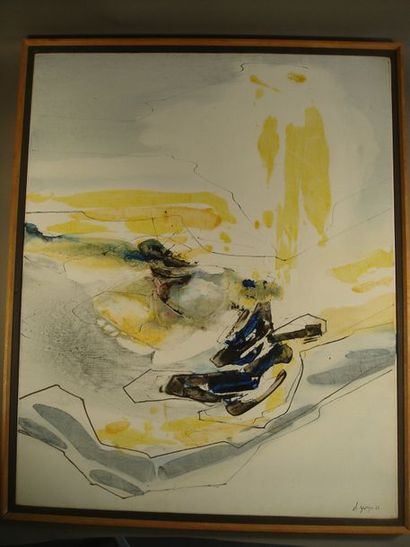 CLAUDE GEORGES (1929-1988) Composition
80 x 60 cm
Huile sur toile signée en bas à...