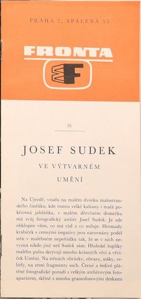 null Exposition de portraits de Josef Sudek par d'autres artistes, dont Vaclav Sivko,...