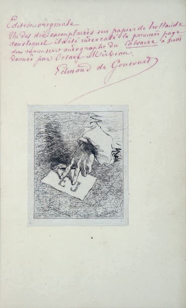 MIRBEAU (Octave) Le Calvaire. Paris, Paul Ollendorff, 1887. In-12, maroquin chaudron,...