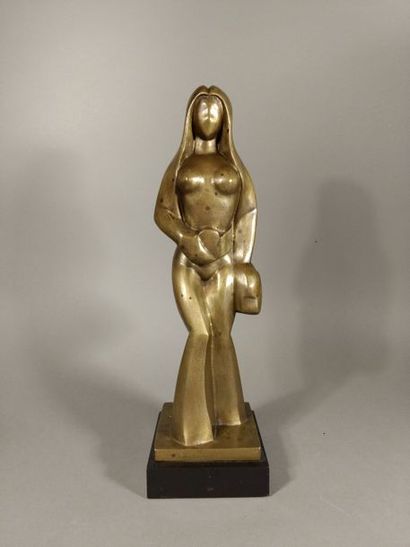 Ferdinand PARPAN (1902-2004) La parisienne
Épreuve en bronze à patine dorée nuancée...