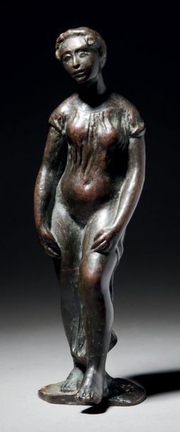 Aristide MAILLOL (1861-1944) La bergère (1896)
Bronze à patine brune nuancée
Fonte...