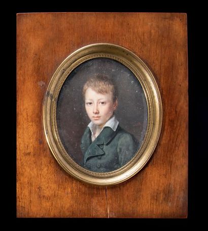 Jean-Alexandre MARICOT (Paris, vers 1785-après 1840) Portrait de jeune garçon en...